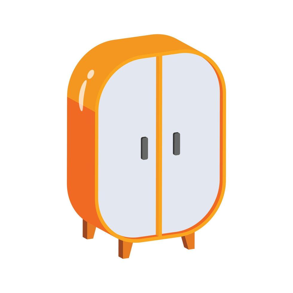 A clean 2d icon of room cabinet furniture vector