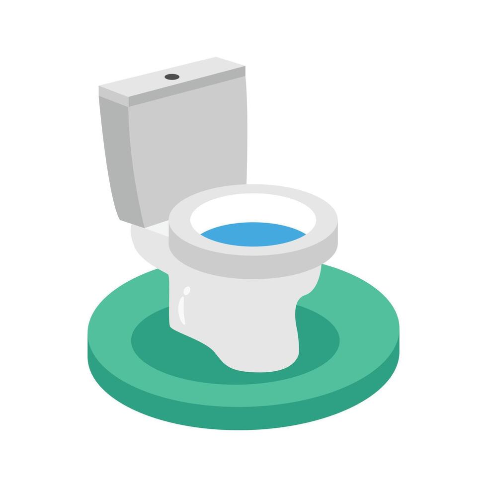 A sleek 2d icon of toilet bathroom fixture vector