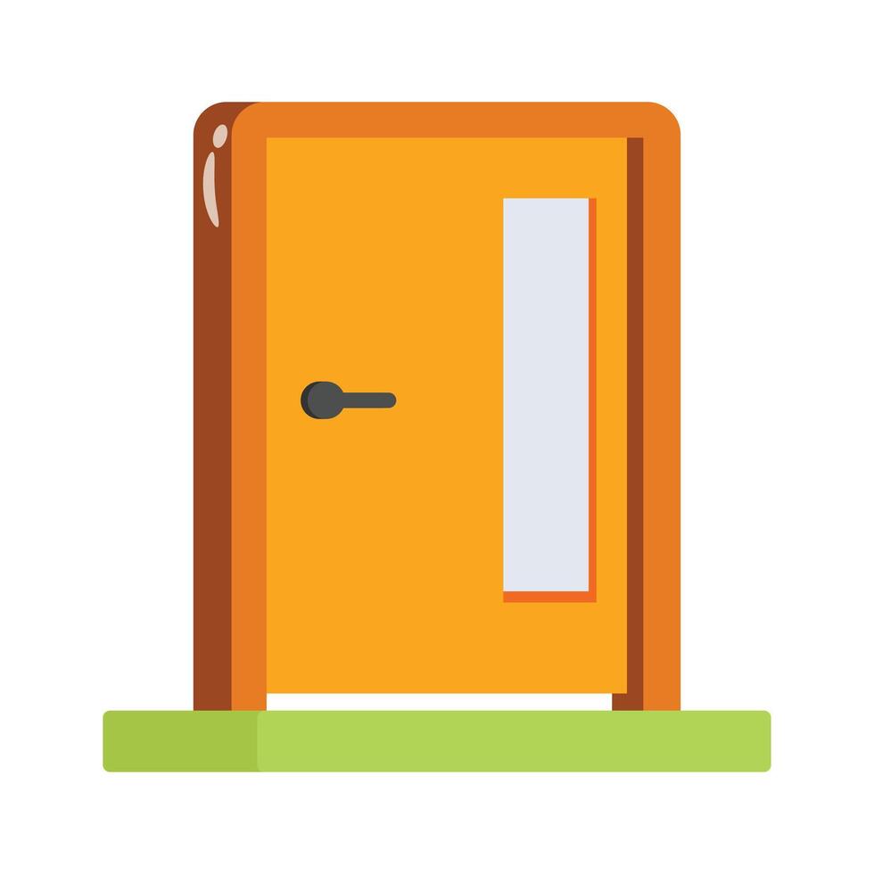 A stylish 2d style icon of door entrance design vector