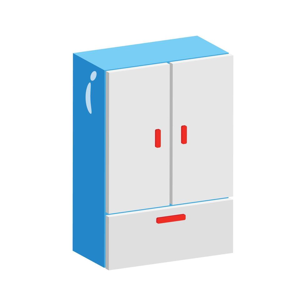 A 2d style icon of almirah closet storage vector