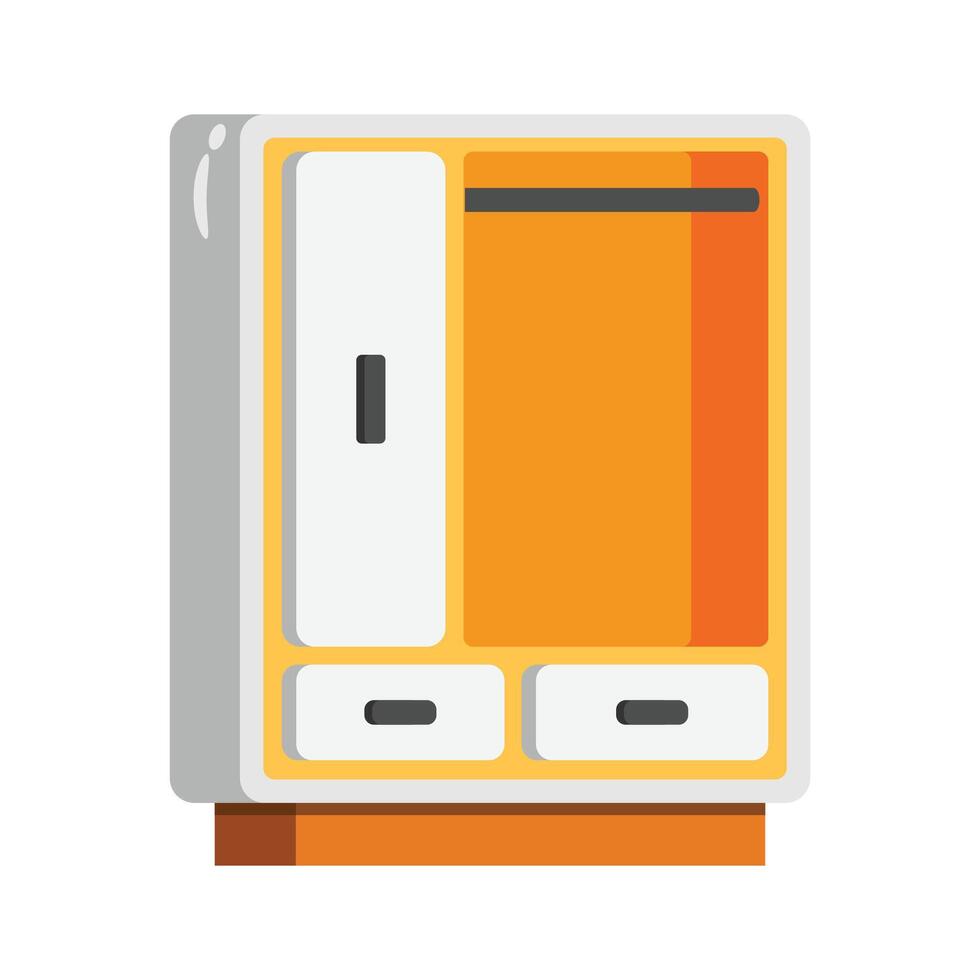 A modern 2d style icon of stylish almirah cabinet vector