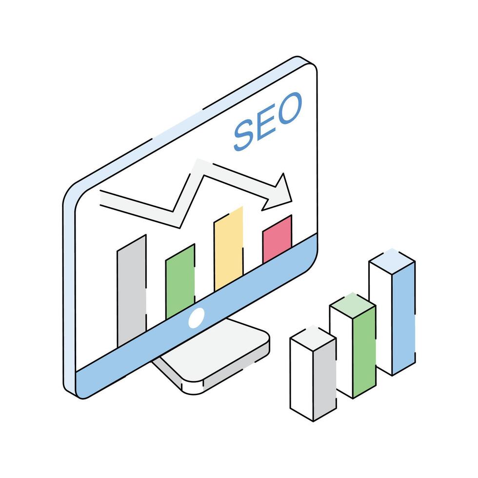 Premium isometric icon illustrating a recession concept graph vector