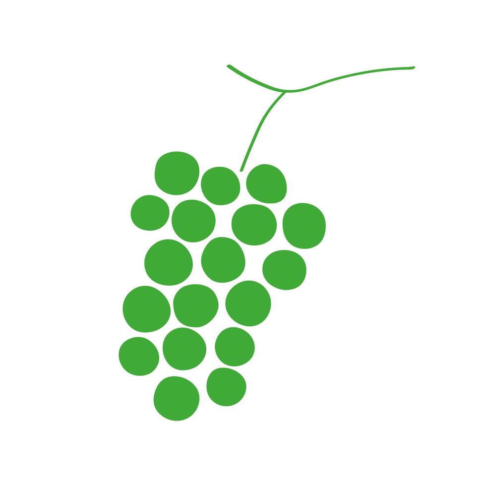 Grape sketch logo . Hand drawn illustration with silhouette bunch of Grapevine berries. Food, dry raisins, healthy food, dessert, vineyard, harvest fruit. For label, icon, card, print, wrapping vector