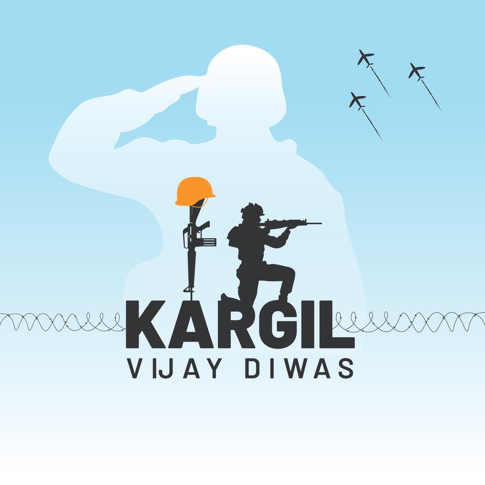 Kargil Vijay Diwas, Banner, Poster, Post, Kargil Vijay Diwas Poster vector