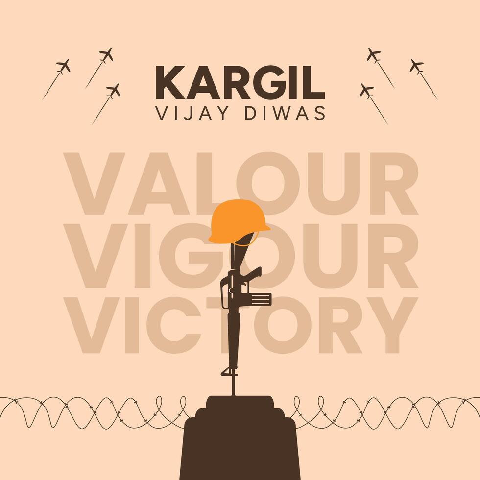 26 july Kargil Vijay Diwas vector