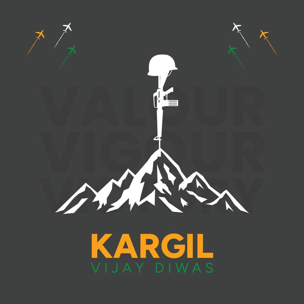 Illustration of 26 July Kargil Vijay Diwas vector