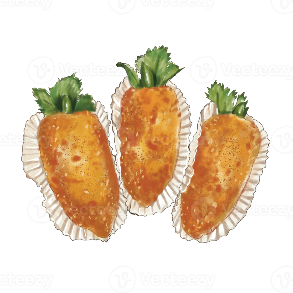 Croquette, savoury fried dish from potato and chicken ragout. Hand drawing food illustration. png