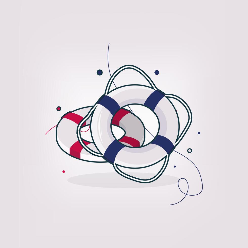 Life preserver icon illustration vector