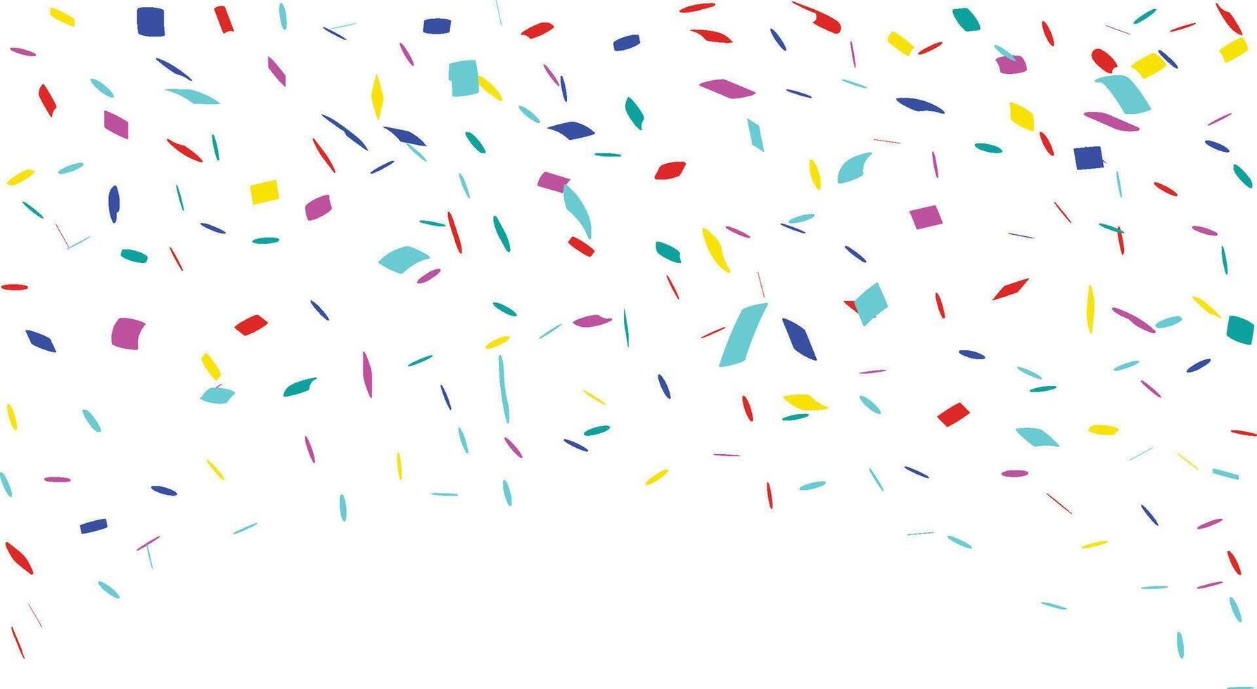 Colorful confetti celebration on transparent background for party invitation and poster design vector