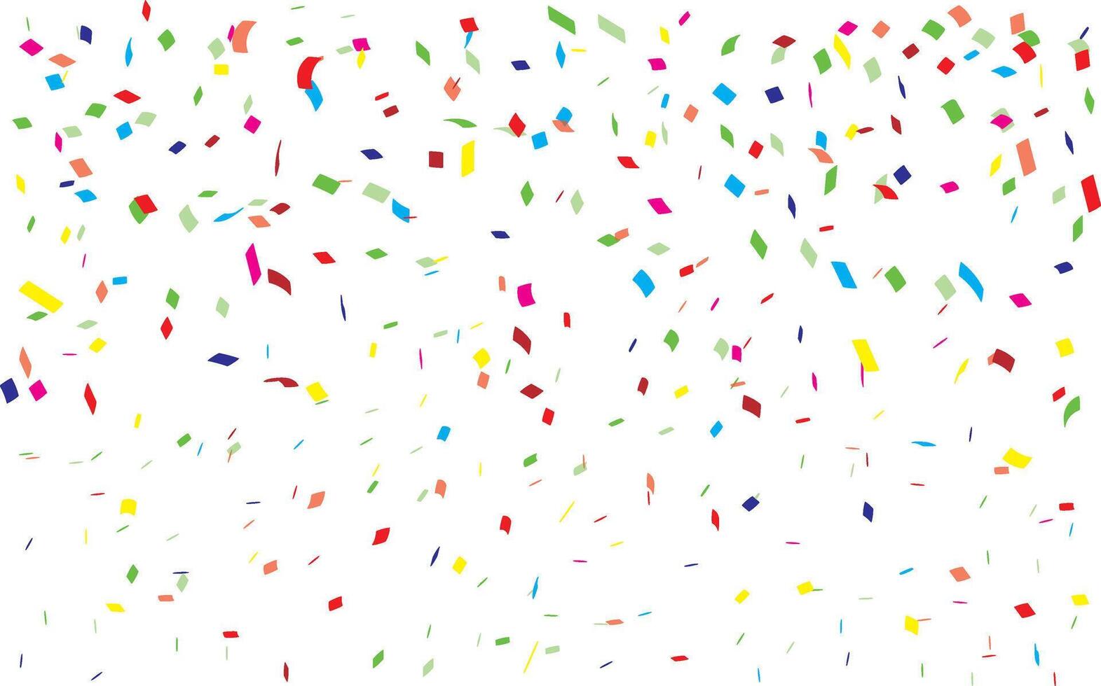 Elegant falling confetti on transparent background with minimal pastel party elements vector