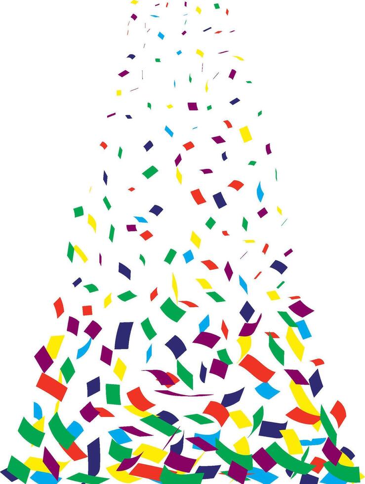 Wedding confetti design with triangle paper layers in transparent for festive and graphic compositions vector