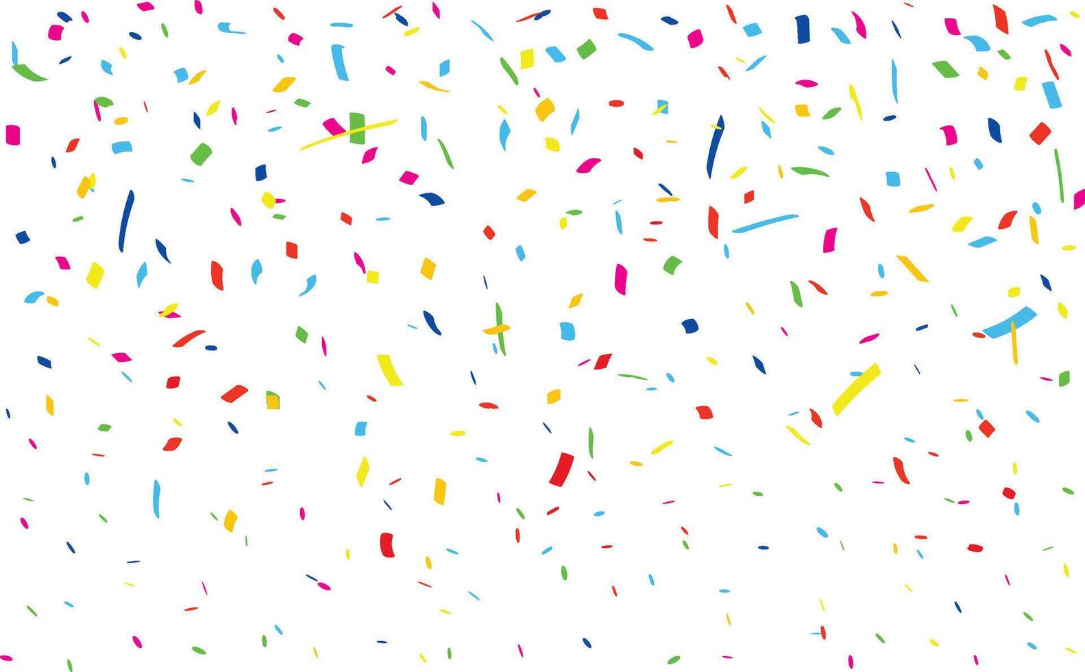 Modern confetti celebration with colorful particles on transparent background for festive use vector