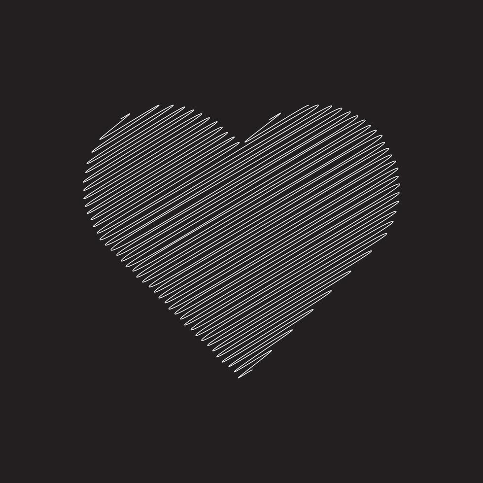 Sketch Of A Heart vector