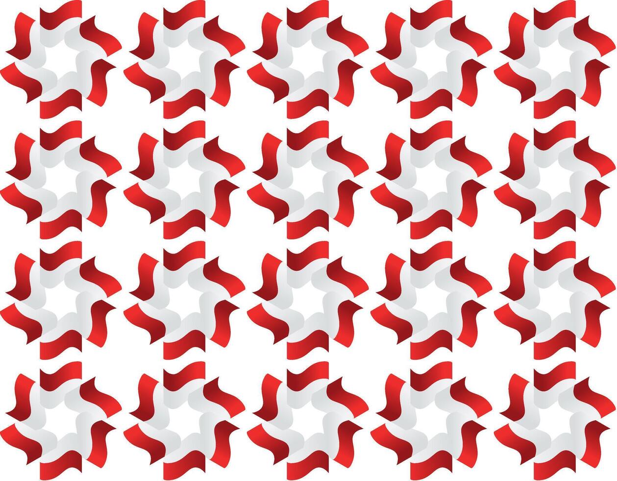 The red and white flag of Indonesia is in the form of floral seamless patterns vector