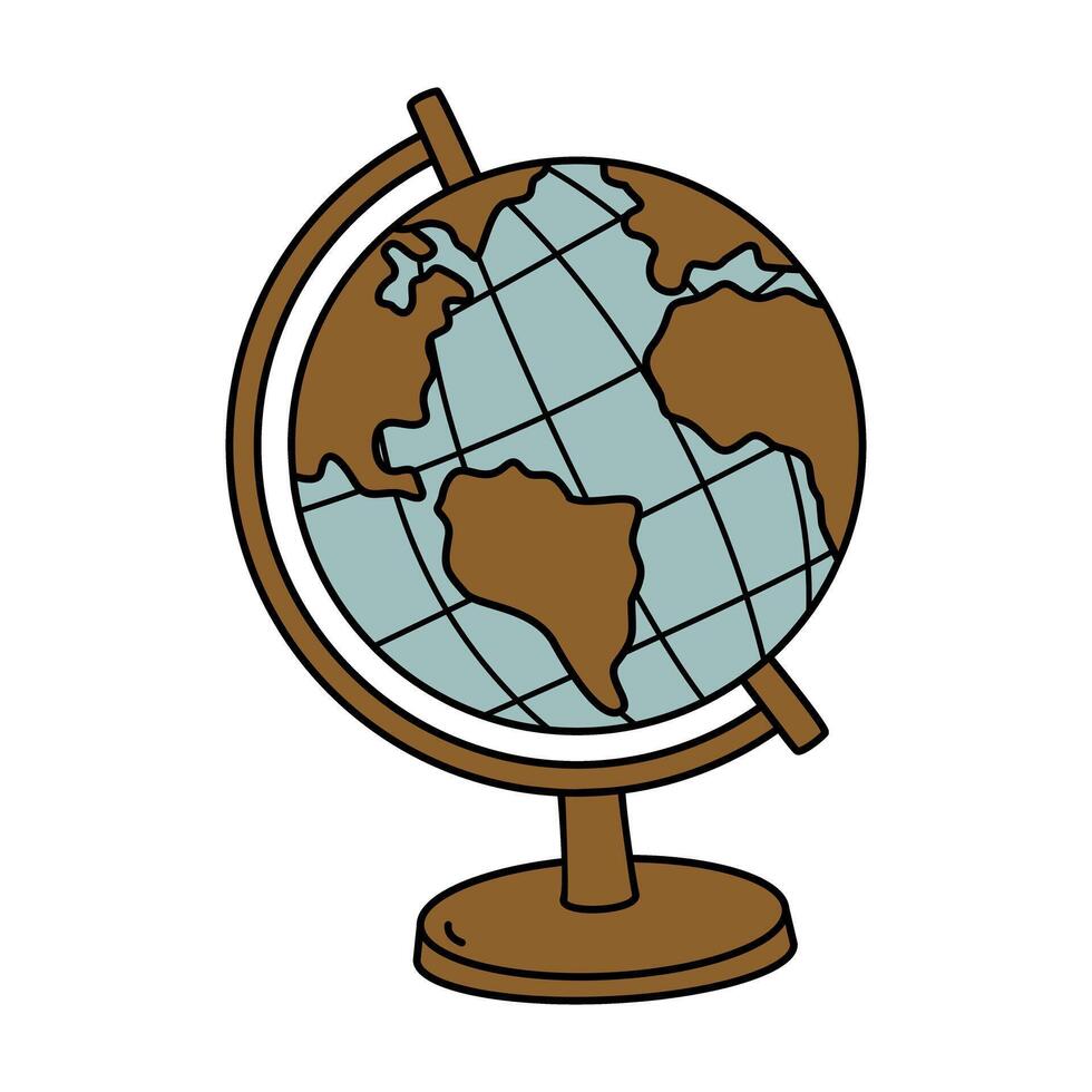 Classic Earth Globe for Education and Travel vector