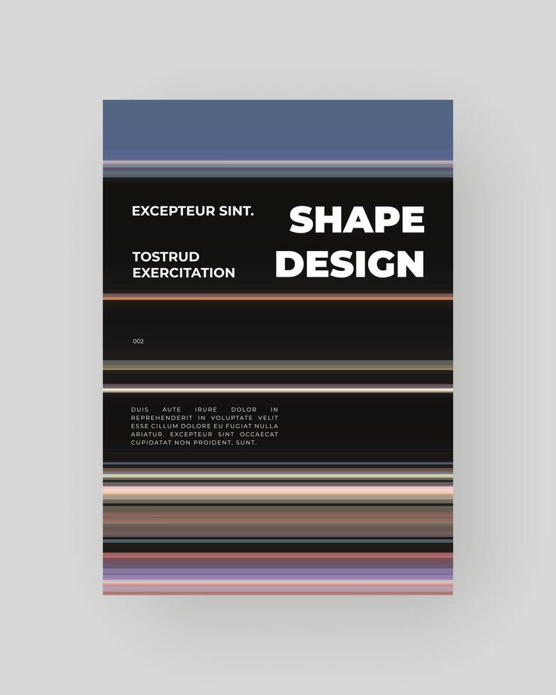 Abstract Posters Design. Pixels effect, colorful stripes, speed gradient. vector
