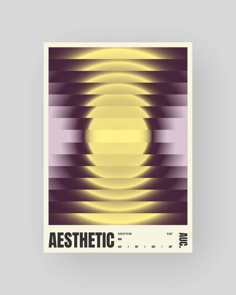 Abstract poster design. Geometric glass refraction and distortion gradient. Retro-futuristic colorful design vector
