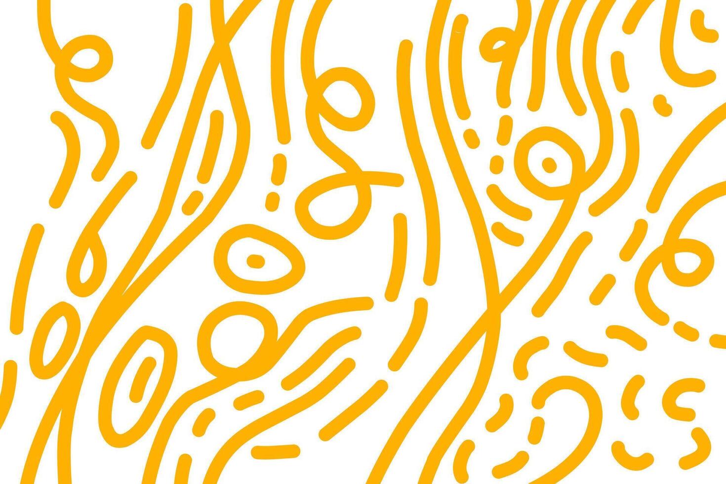Abstract yellow noodles seamless pattern vector