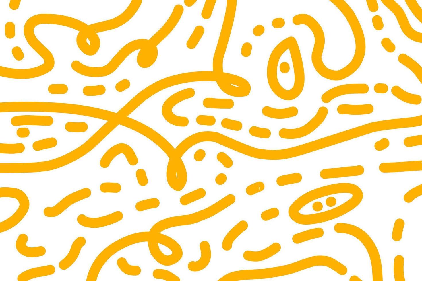 Abstract yellow noodle seamless patterns vector
