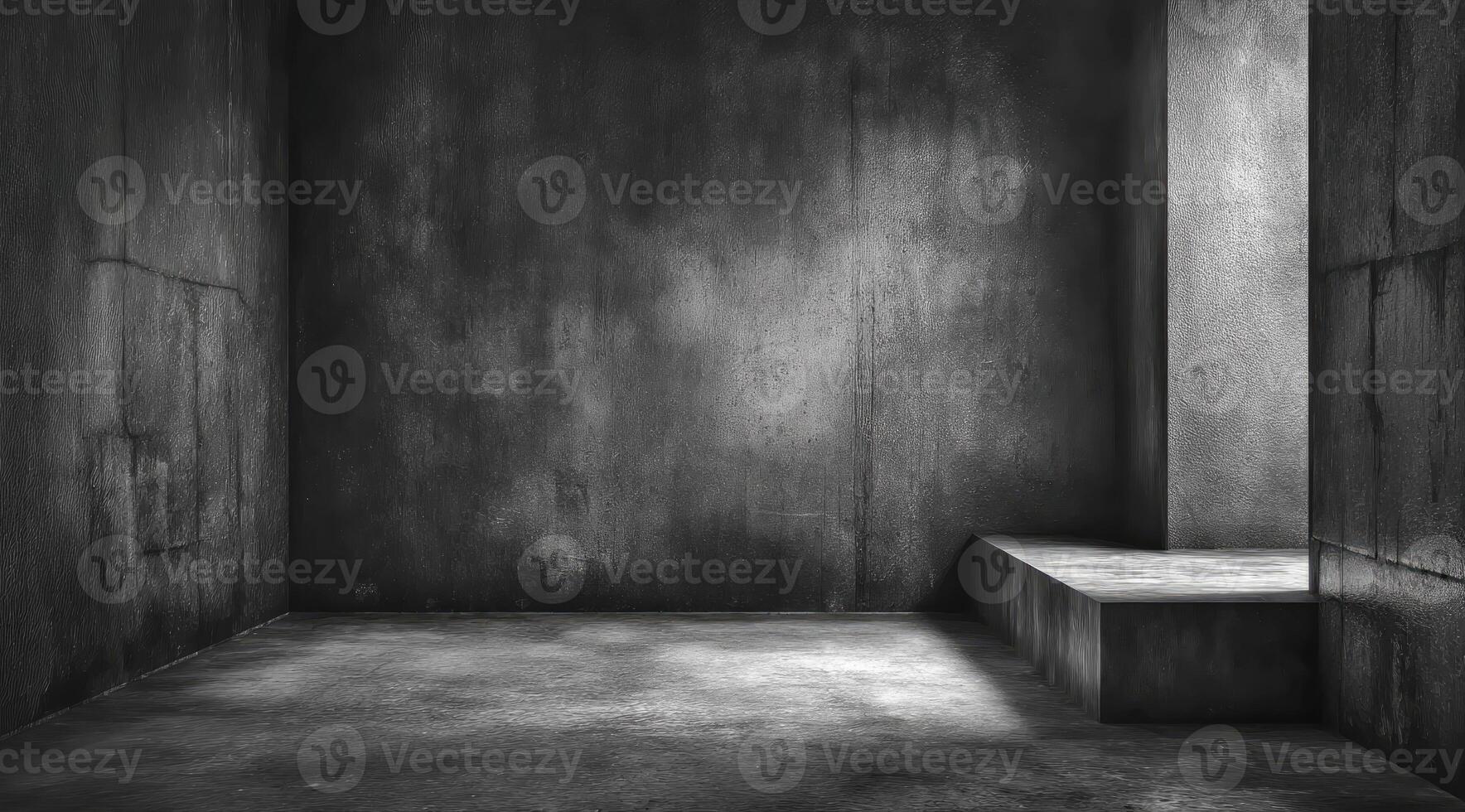 Mysterious Room in Black and White Tone photo