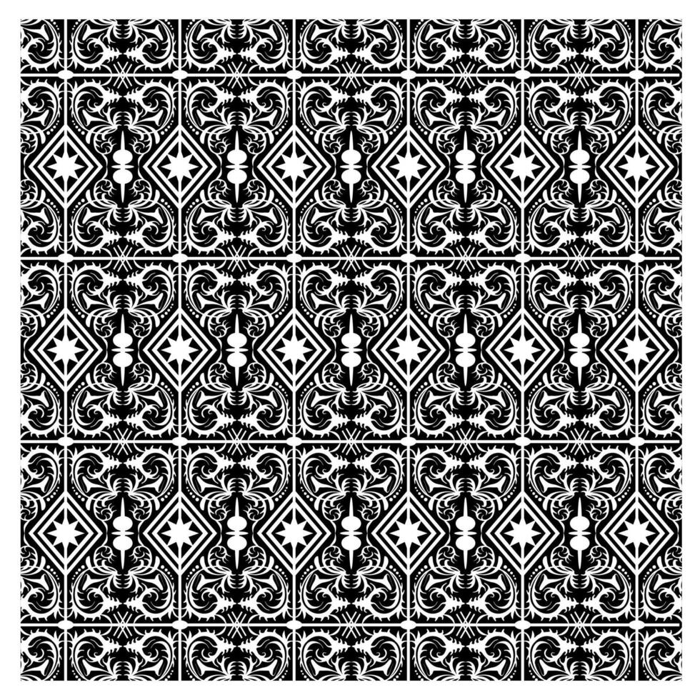 Indonesian Batik with Floral Backgrounds vector