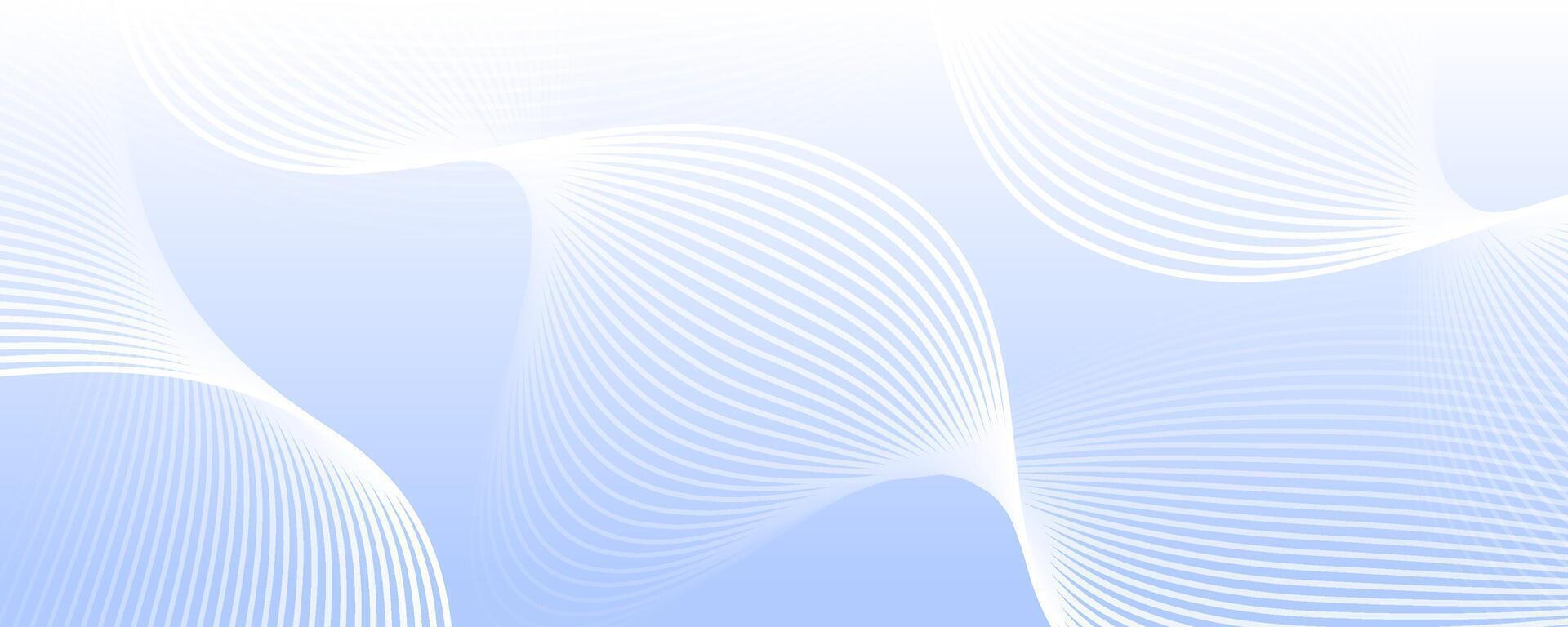 White blue abstract background overlap layer on bright space with waves effect decoration. Modern graphic design element lines style concept for web banner, art, flyer, card, or brochure cover vector