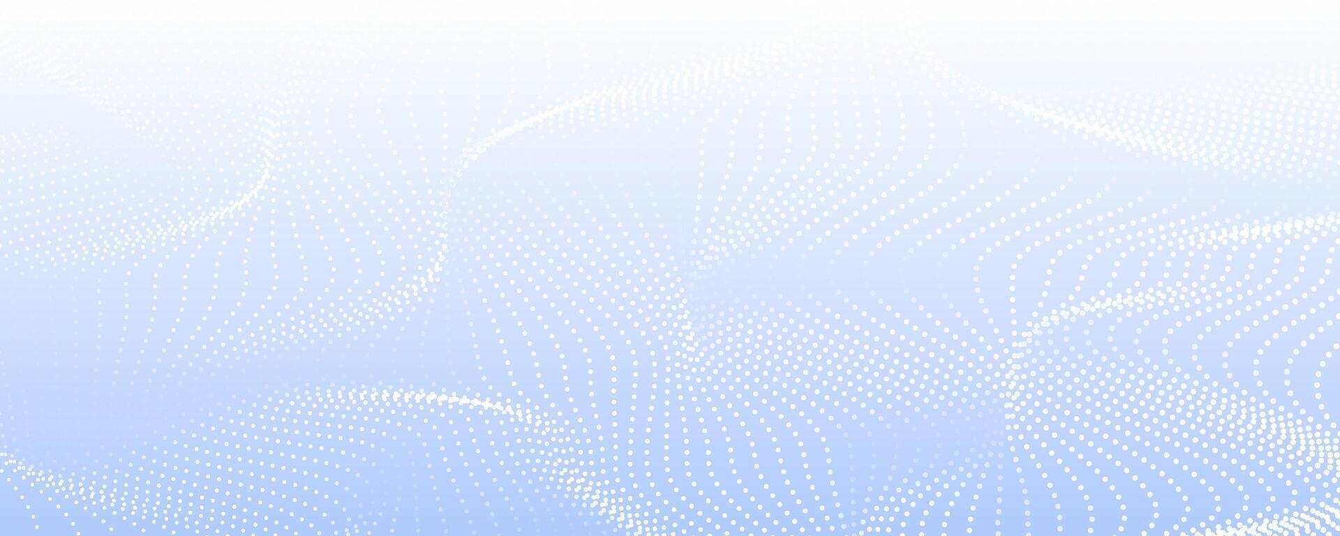 White waves abstract background. Big data visualization on bright space with dotted lines effect decoration. Modern graphic design element dots style concept for web, art, card, or brochure cover vector