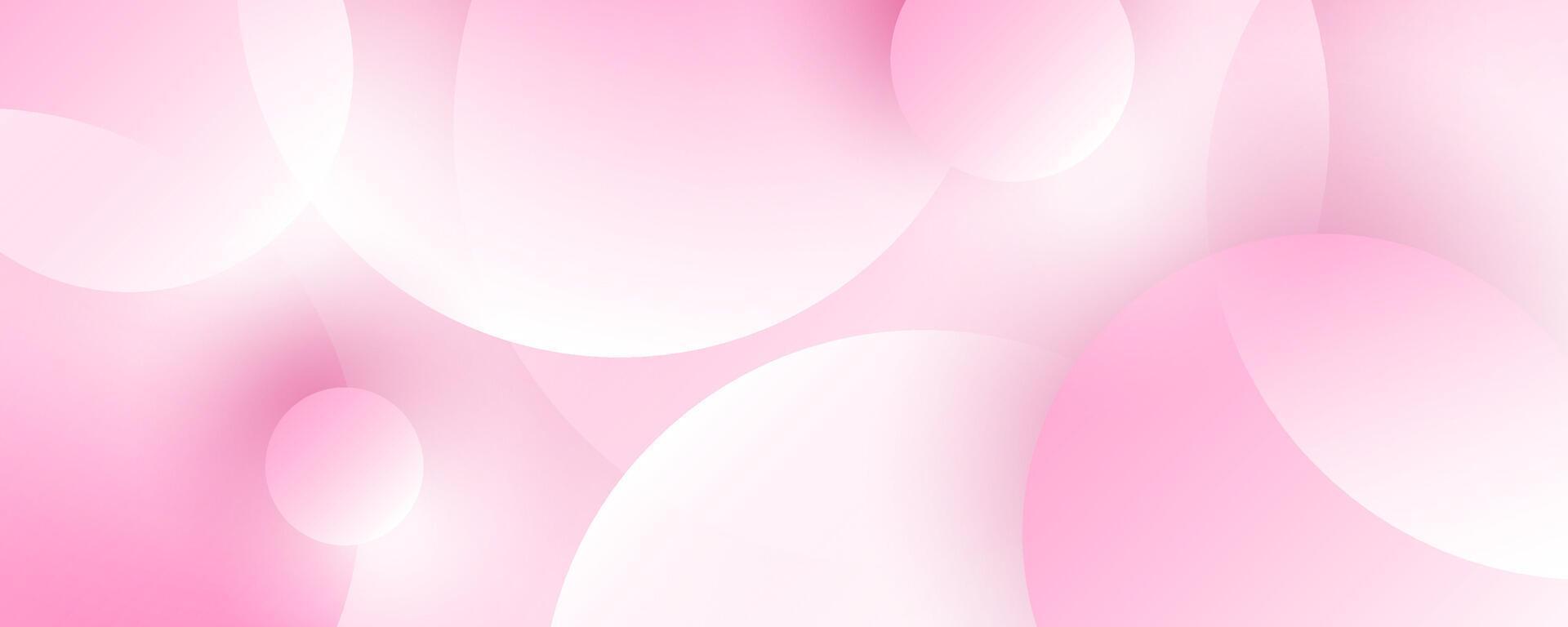 Pink abstract circles in soft hues vector