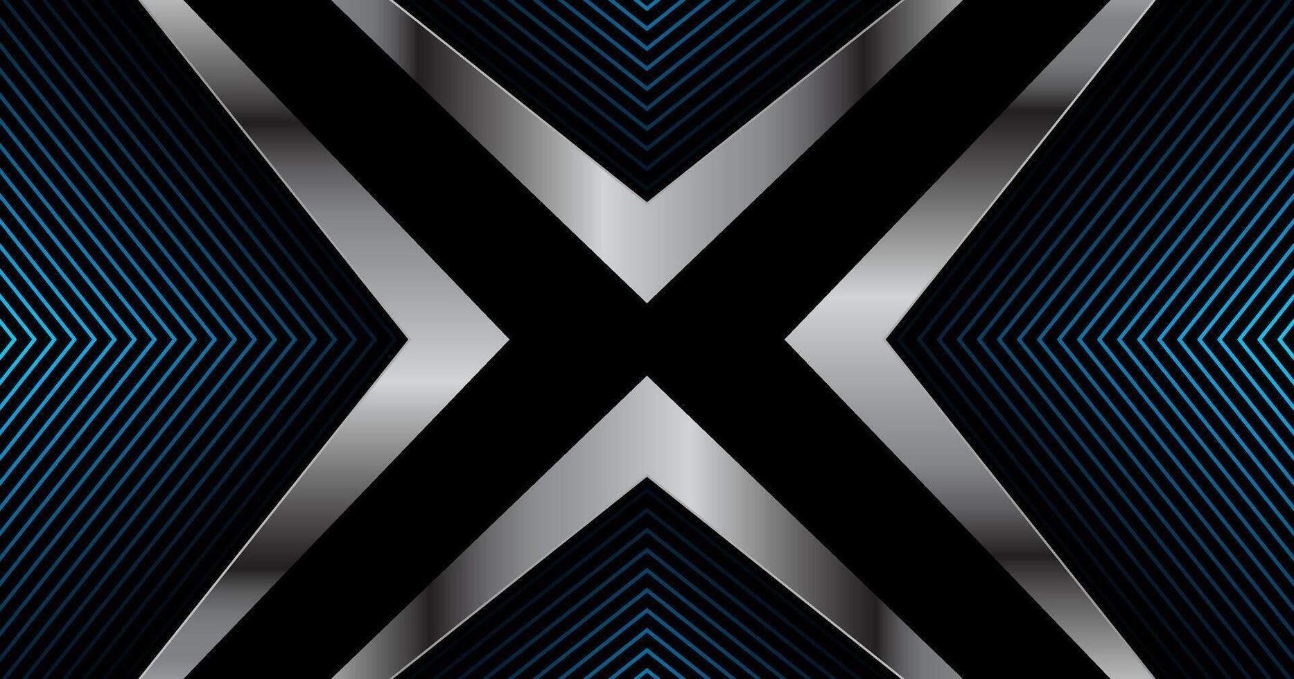 Geometric silver and blue pattern vector