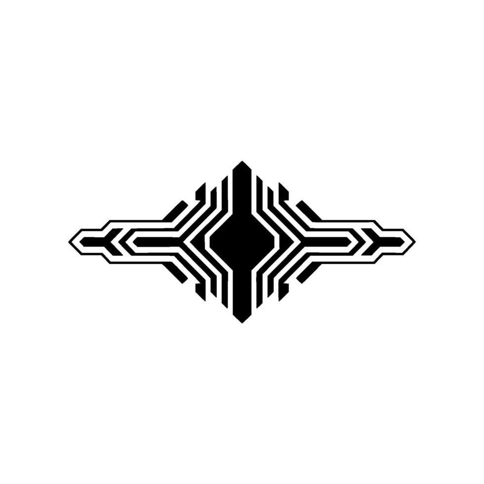 Geometric Tech Emblem Futuristic Minimalist vector