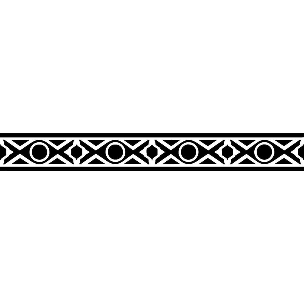 Minimalist Black White Geometric Border on White Background vector