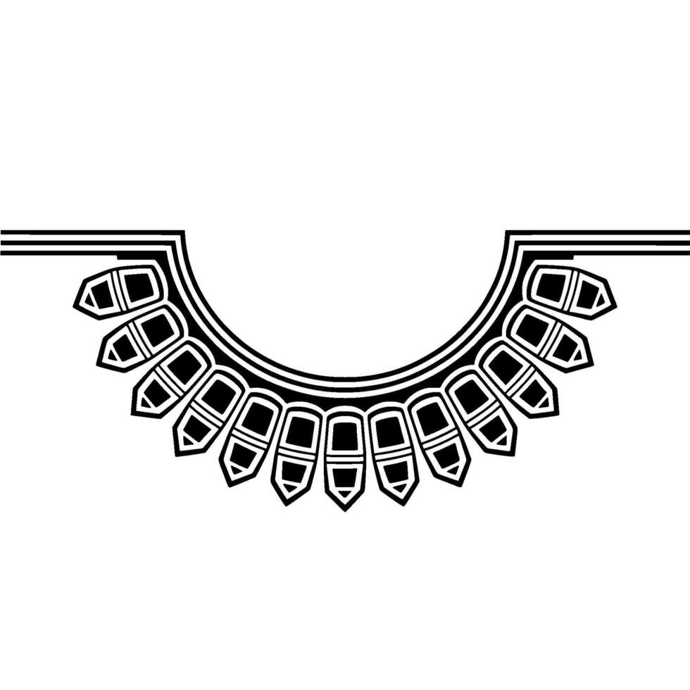 Minimalist Black and White Geometric Ornament, Abstract Decorative. vector
