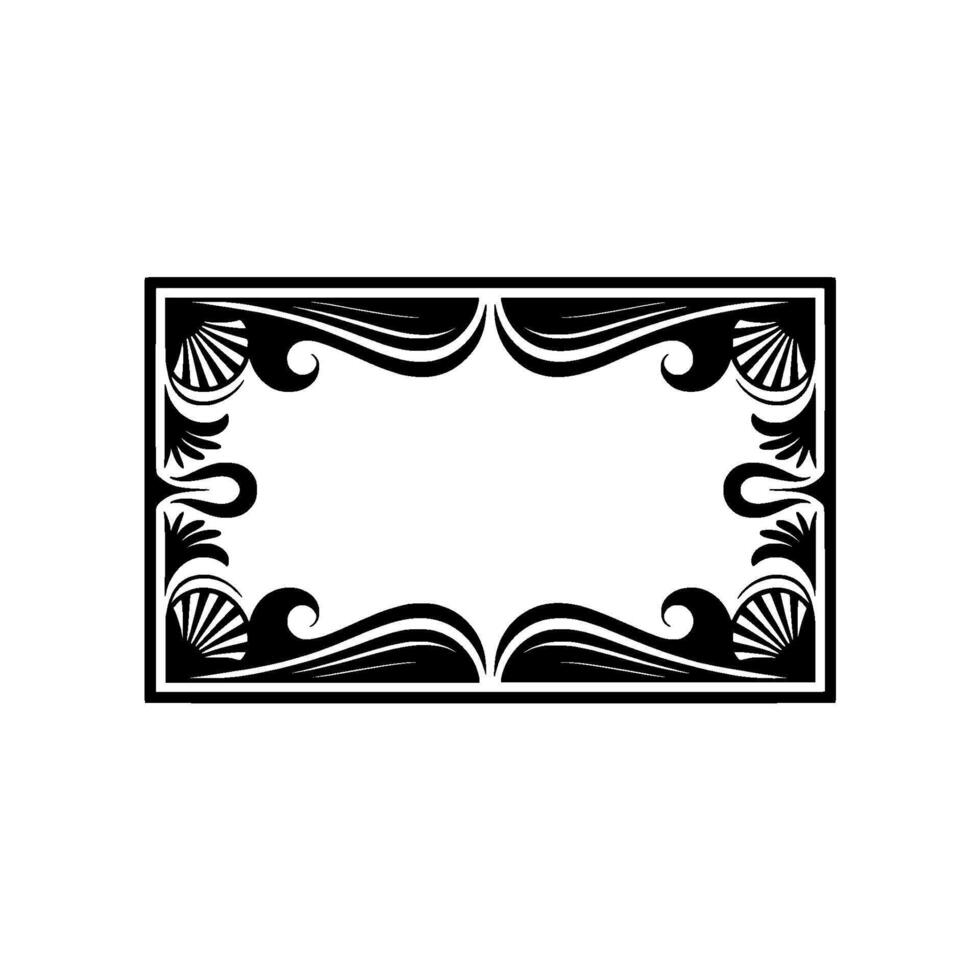 Elegant Black and White Frame , Decorative Border. vector