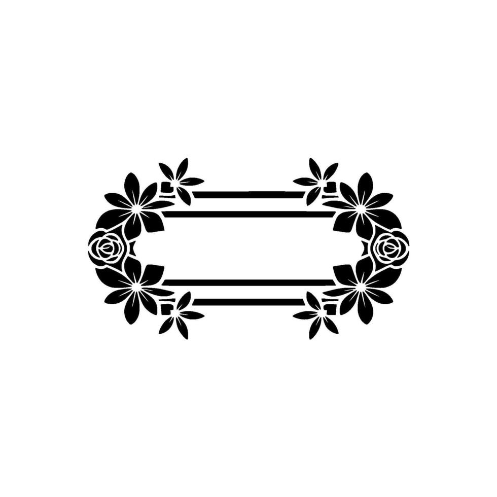Minimalist Floral Frame for Invitations Branding. vector