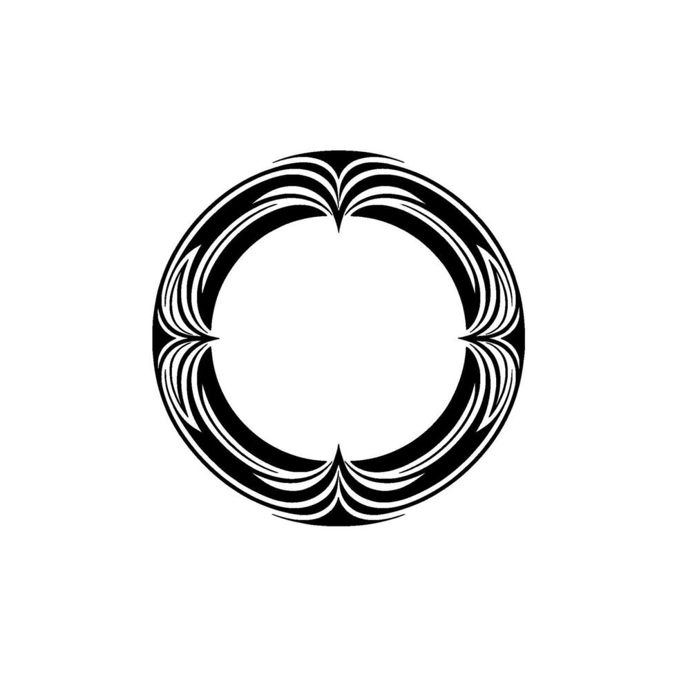 Elegant Black Circle on White Background. vector