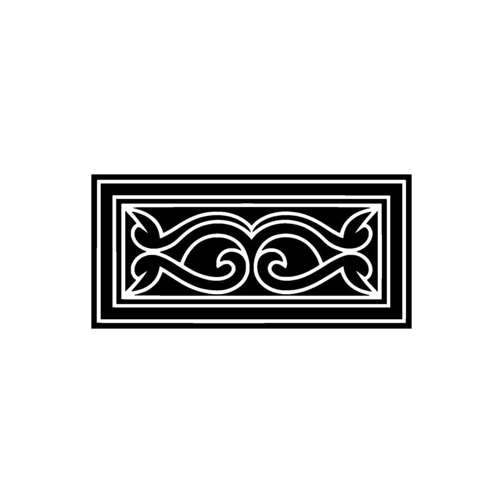 Elegant Black and White Ornamental Border - ,-. vector