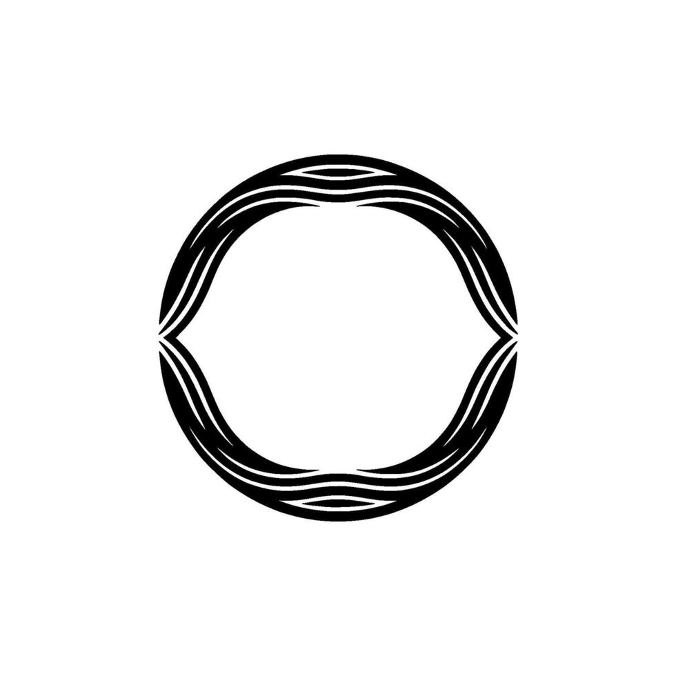 Minimalist Abstract Circle Emblem, Modern , Negative Space. vector