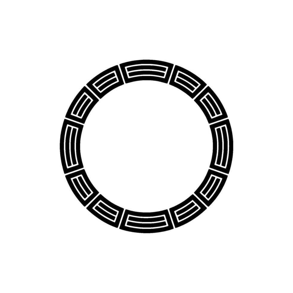 Minimalist Geometric Circle Pattern in Black and White, Decorative. vector