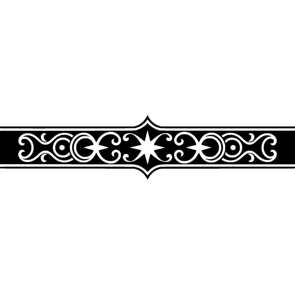 Elegant Black and White Ornamental Border - ,-.. vector