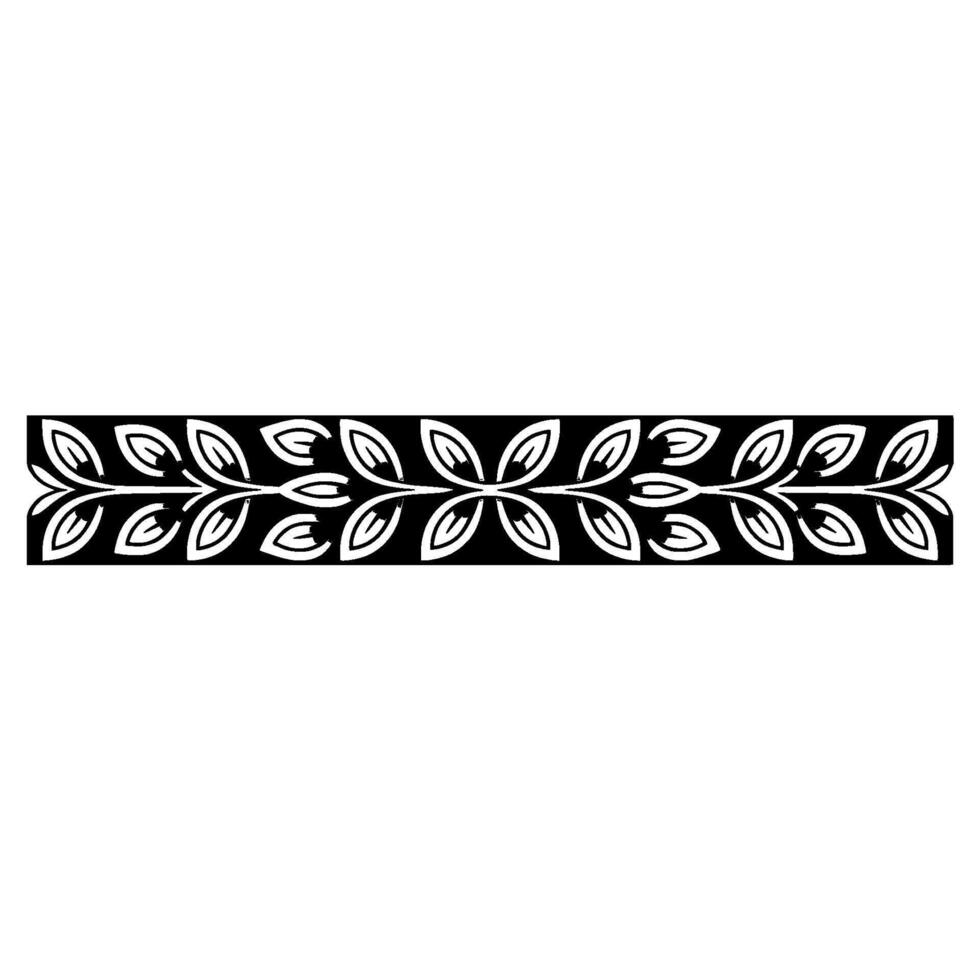 Elegant Silver Leaf Border on Black Background. vector