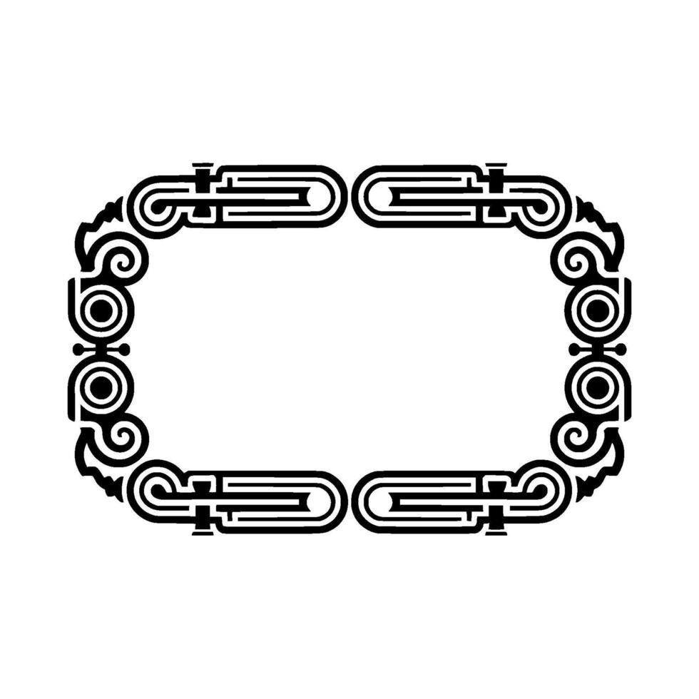 Intricate Art Deco Frame with Geometric Symmetry. vector