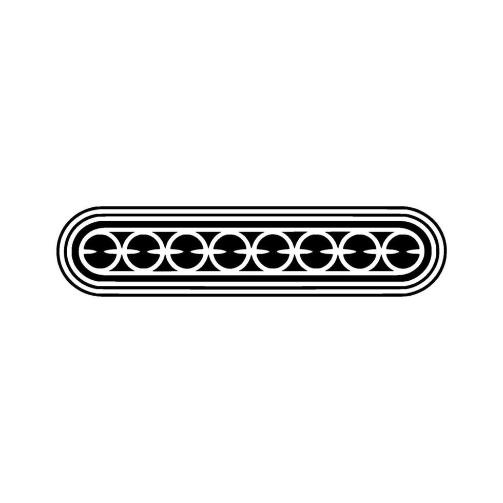 Minimalist Black and White Geometric Ornament. vector