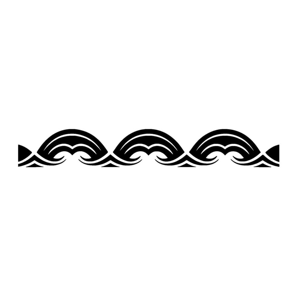 Wave Motif Border, Tribal , Illustration vector