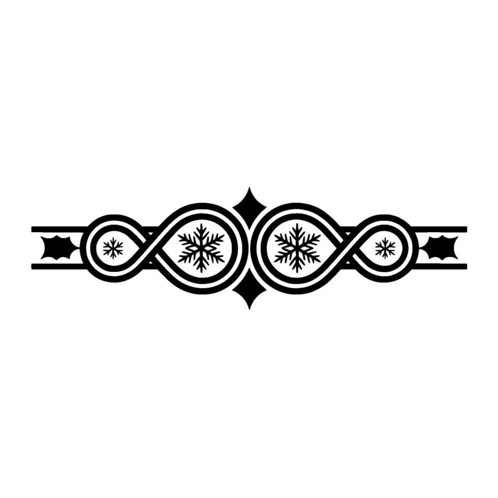 Elegant Winter Border with Snowflakes Decorative Elements vector