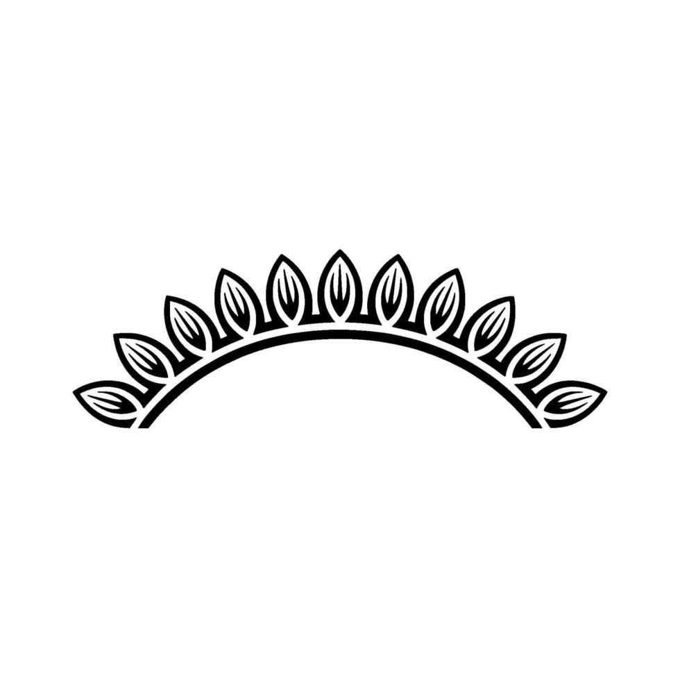 Minimalist Floral Arch Element on White vector
