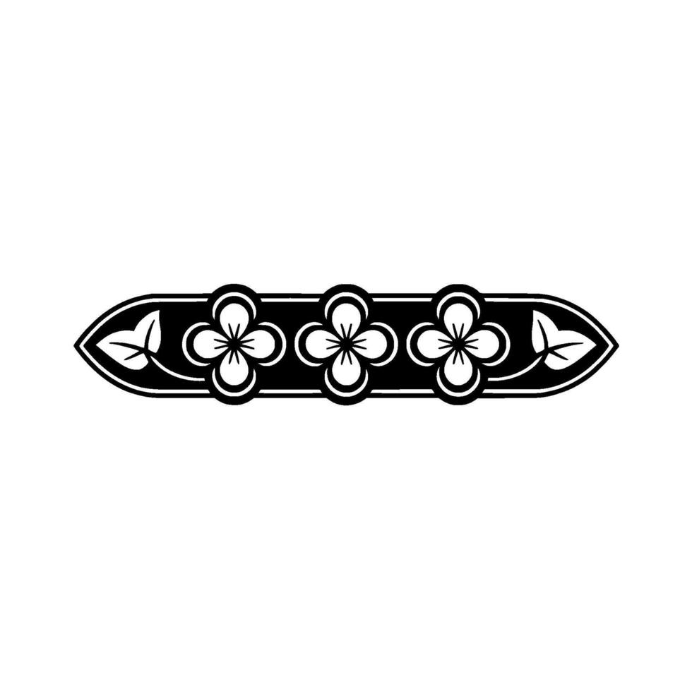 Elegant Black and White Floral Ornament on Light Background vector