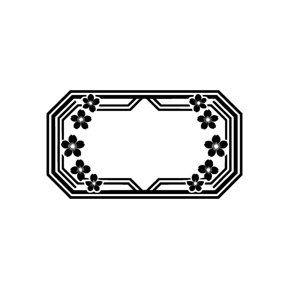 Elegant Minimalist Floral Frame for Invitations and Graphics vector