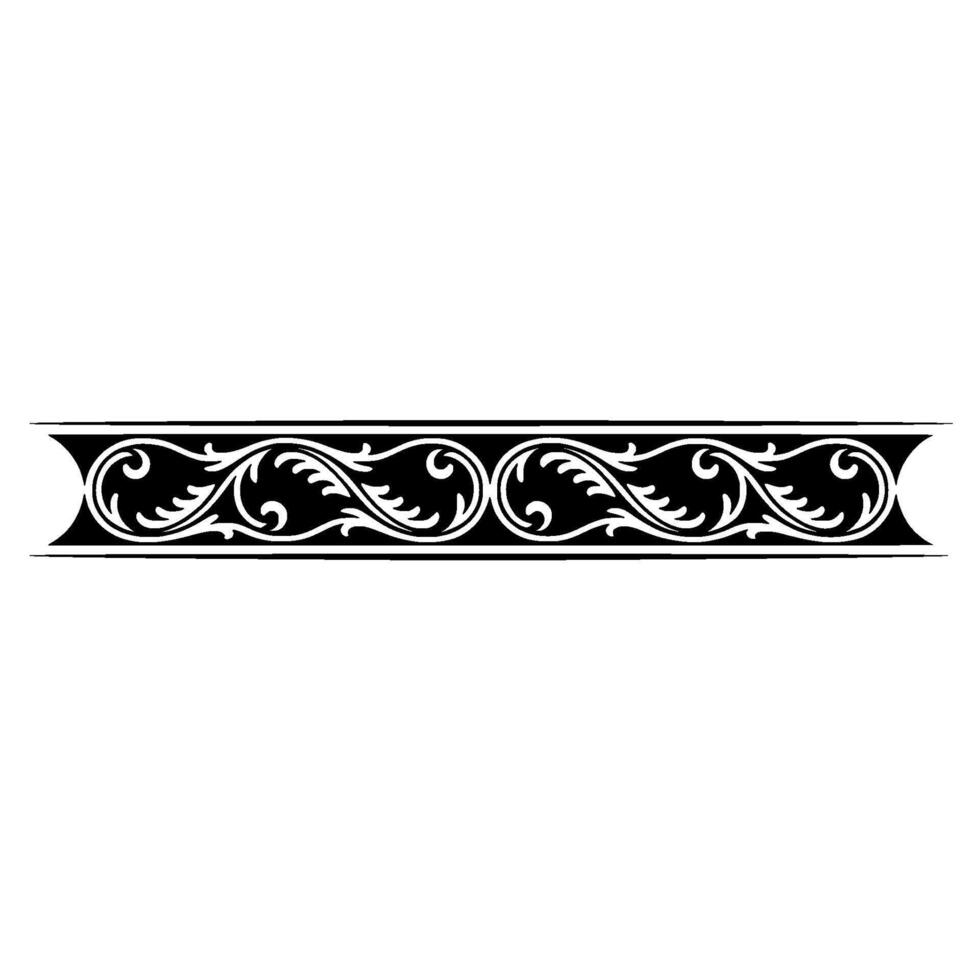 Elegant Black and White Ornament Band vector