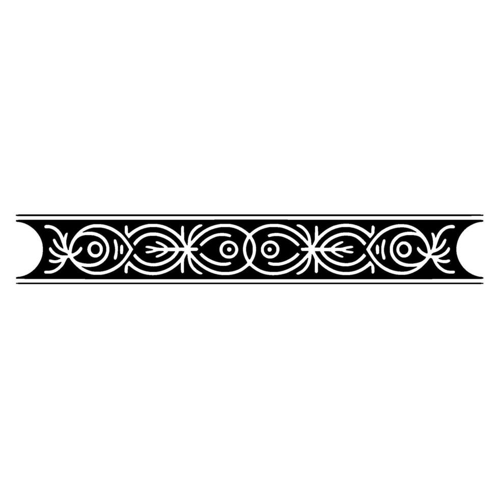 Ornamental Black and White Border , Decorative Element vector