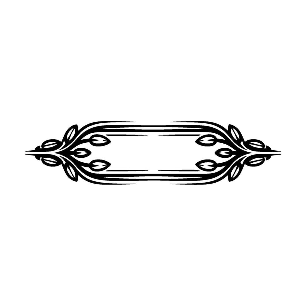 Minimalist Floral Frame Elegant on White Background vector